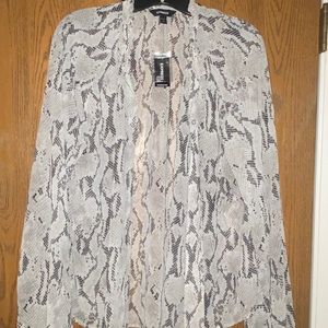 Never worn express blouse snake print